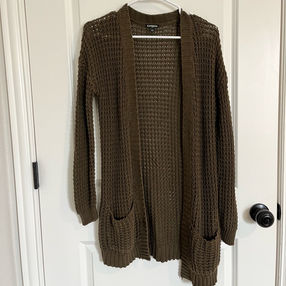 Express - Olive Green Cardigan